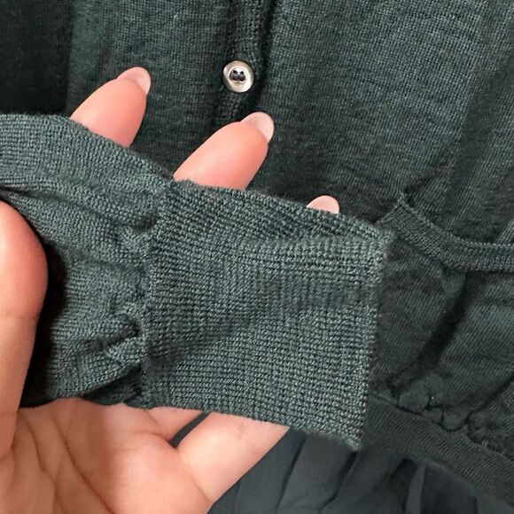BEATRICE B. ITALY Emerald Wool Cardigan, Size S - Picture 5 of 6